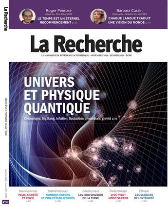 Couverture du livre « La recherche n 563 - septembre 2020 » de  aux éditions La Recherche