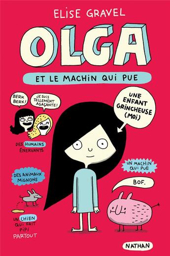 Couverture du livre « Olga et le machin qui pue » de Elise Gravel aux éditions Nathan