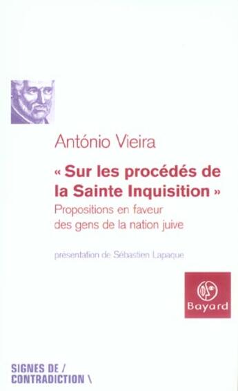 Couverture du livre « Sur Les Procedes De La Sainte Inquisition » de Viera A aux éditions Bayard