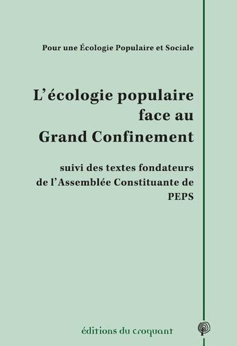 Couverture du livre « L'écologie populaire face au grand confinement ; pour une écologie populaire et sociale » de Patrick Farbiaz aux éditions Croquant