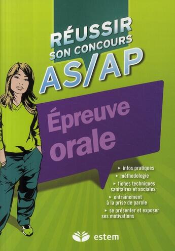 Couverture du livre « Réussir son concours AS/AP 2010 ; épreuve orale » de Jaquet/Sanchez aux éditions Vuibert