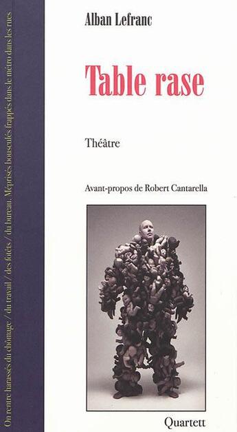 Couverture du livre « Table rase » de Alban Lefranc aux éditions Quartett