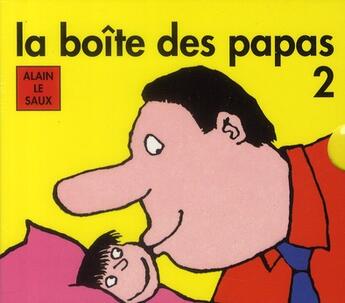 Couverture du livre « La boîte des papas t.2 ; coffret de 4 volumes » de Alain Le Saux aux éditions Ecole Des Loisirs