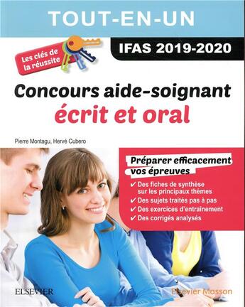 Couverture du livre « Concours aide-soignant ; écrit + oral ; le méga guide (édition 2019/2020) » de Pierre Montagu aux éditions Elsevier-masson