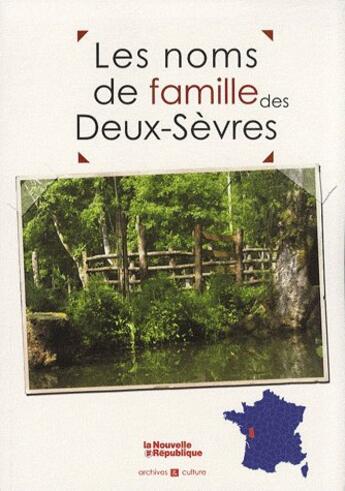 Couverture du livre « Deux sevres noms de famille » de  aux éditions Archives Et Culture