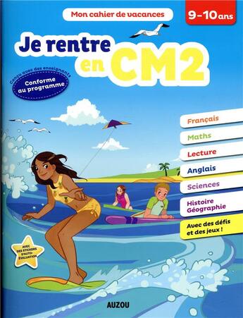 Couverture du livre « Je rentre en cm2 » de  aux éditions Philippe Auzou