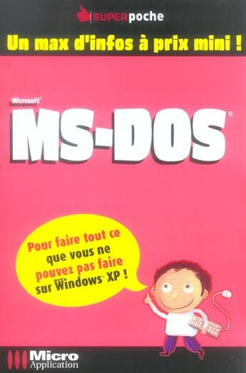 Couverture du livre « Ms-Dos » de Fieux aux éditions Micro Application