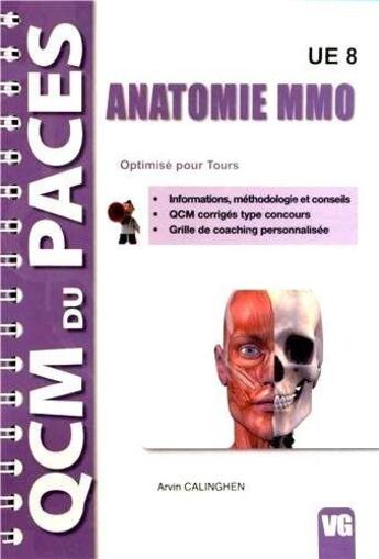 Couverture du livre « QCM DU PACES ANATOMIE MMO POUR TOURS » de A.Calinghen aux éditions Vernazobres Grego