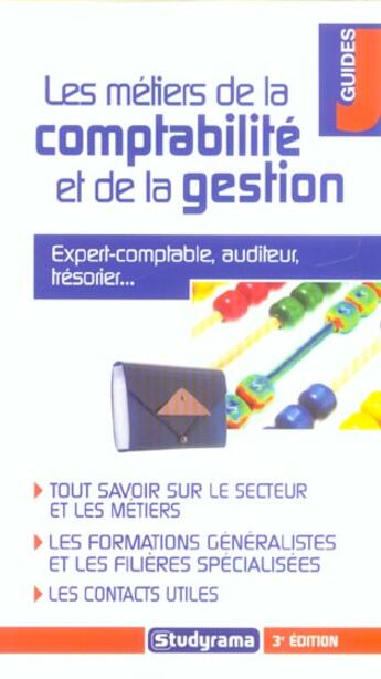 Couverture du livre « Les metiers de la comptabilite et gestion (3e édition) » de Ginies aux éditions Studyrama