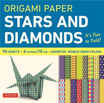 Couverture du livre « Origami paper ; stars and diamonds » de  aux éditions Tuttle