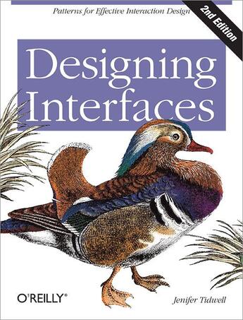 Couverture du livre « Designing interfaces » de Jenifer Tidwell aux éditions O Reilly