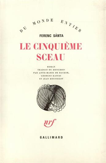 Couverture du livre « Le cinquieme sceau » de Santa Ferenc aux éditions Gallimard