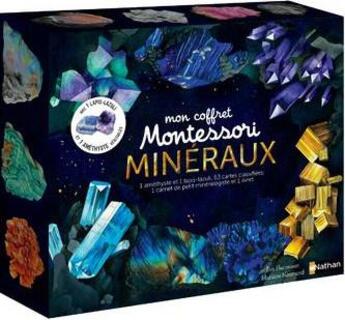 Couverture du livre « Mon coffret Montessori : minéraux » de Eve Herrmann et Marlene Normand aux éditions Nathan