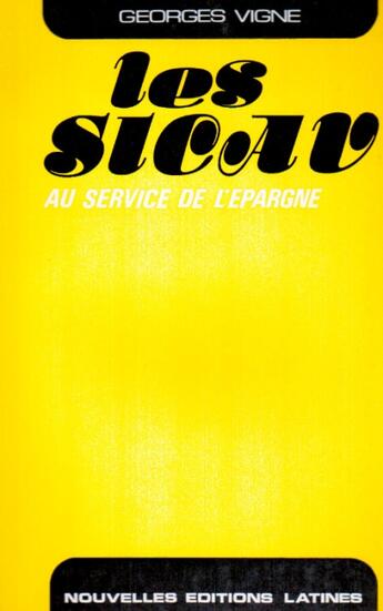 Couverture du livre « Les sicav au service de l'épargne » de Georges Vigne aux éditions Nel