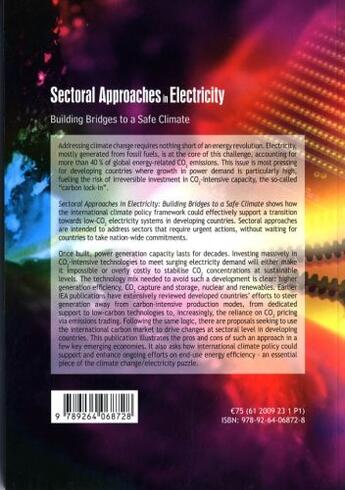 Couverture du livre « Sectoral approaches in electricity ; building bridges to a safe climate » de  aux éditions Ocde