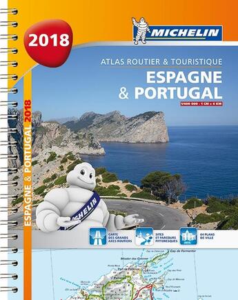 Couverture du livre « Espagne & portugal 2018 - atlas routier et touristique » de Collectif Michelin aux éditions Michelin