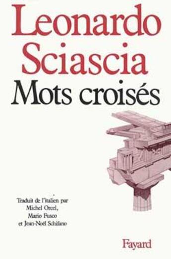 Couverture du livre « Mots croises » de Sciascia-L aux éditions Fayard