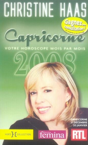 Couverture du livre « Capricorne (édition 2008) » de Christine Haas aux éditions Hors Collection