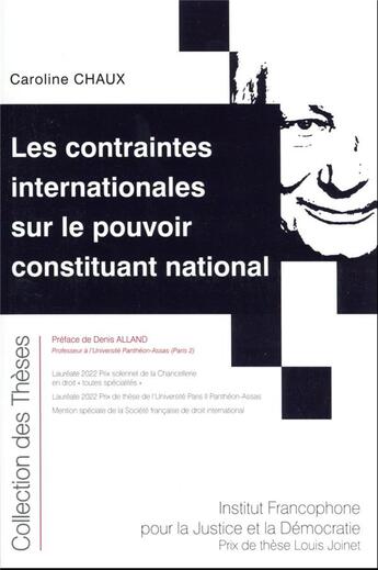 Couverture du livre « Les contraintes internationales sur le pouvoir constituant national » de Caroline Chaux aux éditions Ifjd