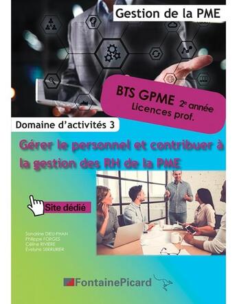 Couverture du livre « Gerer le personnel et contribuer a la gestion des rh de la pme bts gpme » de Dieu Phan-Forges... aux éditions Fontaine Picard