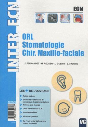 Couverture du livre « Inter ecn orl stomatologie chirurgie maxillo faciale » de S. Sylvain aux éditions Vernazobres Grego