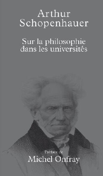 Couverture du livre « Sur la philosophie dans les universités » de Arthur Schopenhauer aux éditions Coda