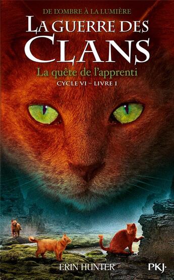 Couverture du livre « La guerre des clans - cycle 6 ; de l'ombre à la lumière Tome 1 : la quête de l'apprenti » de Erin Hunter aux éditions Pocket Jeunesse