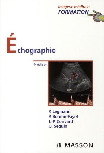 Couverture du livre « Échographie (4e édition) » de Legman-P+Bonnin-Faye aux éditions Elsevier-masson