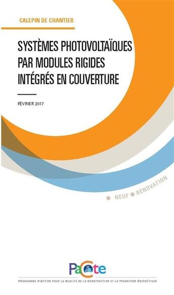 Couverture du livre « Systèmes photovoltaïques par modules rigides intégrés en couverture » de  aux éditions Sebtp