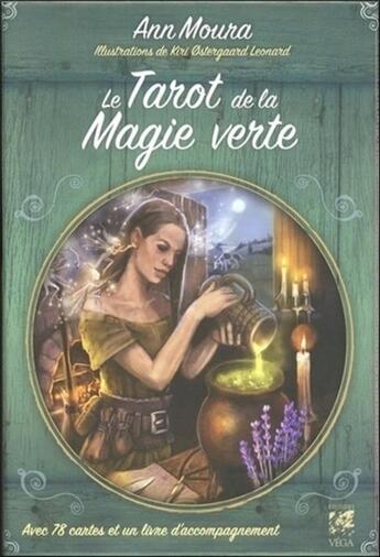 Couverture du livre « Le tarot de la magie verte » de Anne Moura et Kiri Ostergaard Leonard aux éditions Vega