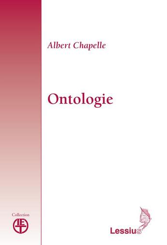 Couverture du livre « Ontologie » de Albert Chapelle aux éditions Lessius