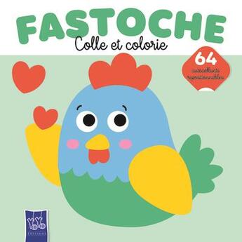 Couverture du livre « Colle et colorie - la poule » de  aux éditions Yoyo Books