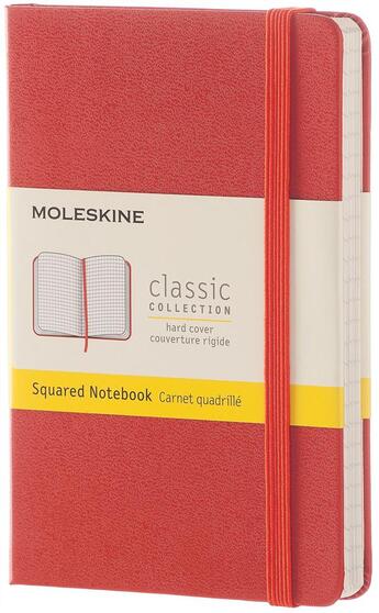 Couverture du livre « Carnet quadrillé poche rigide corail » de  aux éditions Moleskine