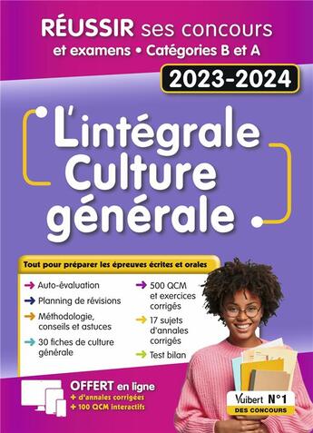 Couverture du livre « L'intégrale de culture générale : catégories A et B écrits et oraux (édition 2023/2024) » de Melanie Hoffert et Pascal Lepretre et Lionel Lavergne aux éditions Vuibert