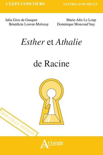 Couverture du livre « Esther et athalie de racine » de  aux éditions Atlande Editions