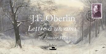 Couverture du livre « Oberlin : lettre à un ami » de Jean-Frédéric Oberlin aux éditions Pytheas