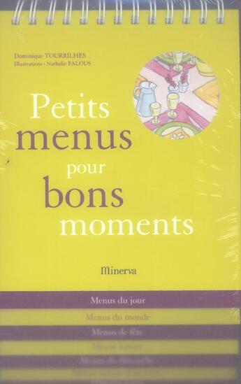 Couverture du livre « Petits Menus Pour Bons Moments » de Tourrilhes/Palous aux éditions La Martiniere