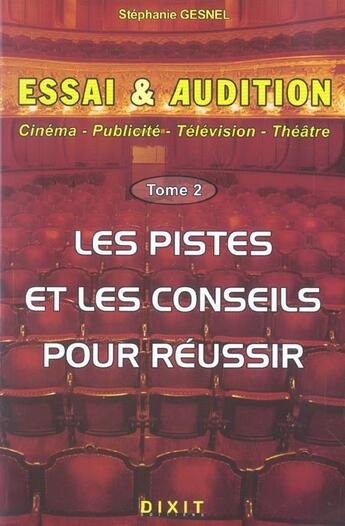 Couverture du livre « Essai et audition (tome 2) » de Stephanie Gesnel aux éditions Dixit