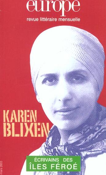 Couverture du livre « Europe Karen Blixen 887 Mars 2003 » de  aux éditions Revue Europe