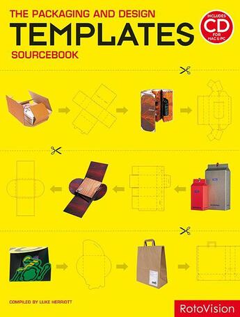 Couverture du livre « The packaging and design templates sourcebook + cd rom » de Luke Herriott aux éditions Rotovision