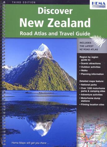 Couverture du livre « **discover new zealand**atlas & guide » de  aux éditions Hema