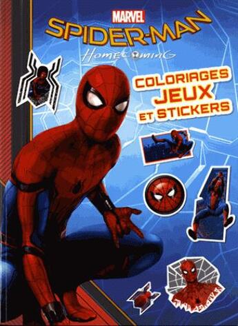 Couverture du livre « Spiderman, Marvel, Colo Jeux Et Stickers » de  aux éditions Disney Hachette