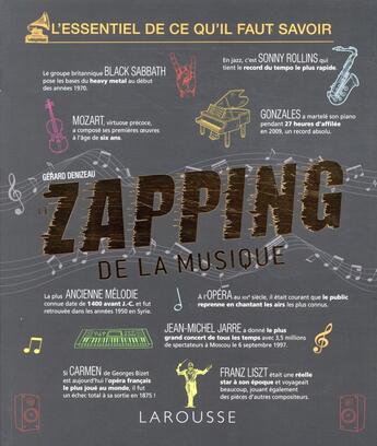 Couverture du livre « Le zapping de la musique » de  aux éditions Larousse