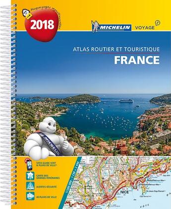 Couverture du livre « Atlas routier france 2018 (a4-spirale) » de Collectif Michelin aux éditions Michelin