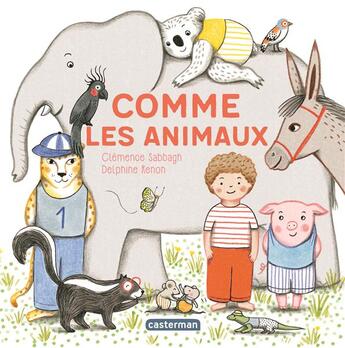 Couverture du livre « Mes imagiers tout carres - comme les animaux » de Clemence/Delphine Sa aux éditions Casterman