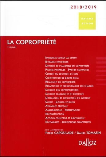 Couverture du livre « La copropriété (9e édition) » de Jean-Marc Roux et Claude Giverdon et Pierre Capoulade et Daniel Tomasin et Florence Jammes aux éditions Dalloz