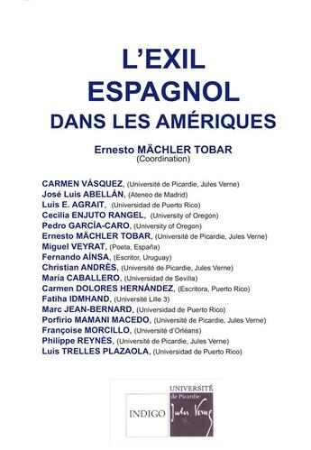 Couverture du livre « L'exil espagnol dans les Amériques » de  aux éditions Indigo Cote Femmes