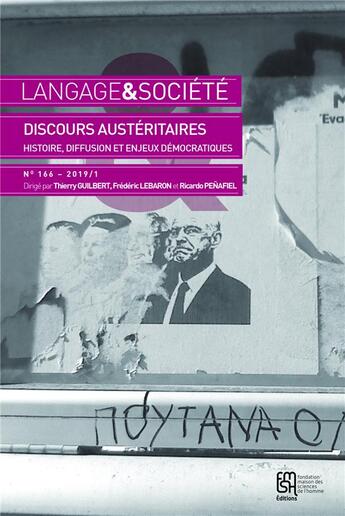 Couverture du livre « Langage et societe, n 166/2019. discours austeritaires : histoire, » de Du Borriello Arthur aux éditions Maison Des Sciences De L'homme