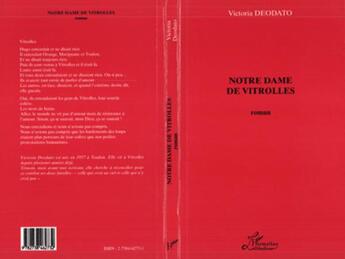 Couverture du livre « Notre-dame de vitrolles » de Victoria Deodato aux éditions L'harmattan