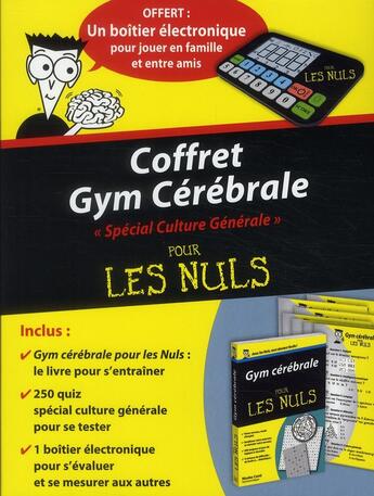 Couverture du livre « Coffret gym cérébrale pour les nuls ; spécial culture générale (2e édition) » de Nicolas Conti aux éditions First